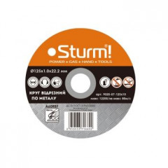 STURM Диск відрізний по металу 125x1.6x22.2 RU Будмен