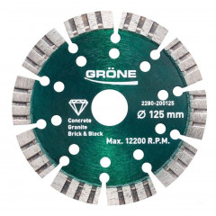 GRONE Диск алмазний сегментный 125x22.2мм