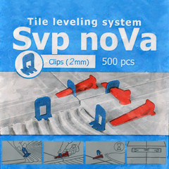 SVP-NOVA Система вирівнювання плитки Затиск130шт + Клин 130шт