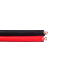 DIALAN Акустичний кабель CCA 2x0.75мм Чорно-червоний ПВХ 100м