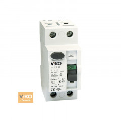 VIKO Автомат диференційний 2C (двополюсний) 25А 30мА АС 6кА 230V Type C електронний
