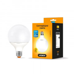 VIDEX Лампа светодиодная G95e 15W E27 3000K 220V (VL-G95e-15273)