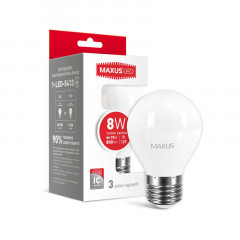 MAXUS Лампа світлодіодна G45 F 8W 3000K 220V E27