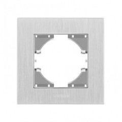VIDEX BINERA Рамка одинарна мідний алюміній горизонтальна (VF-BNFRA1H-CP)