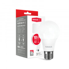 MAXUS Лампа светодиодная A60 10W 4100K 220V E27 1-LED-562-01 Будмен