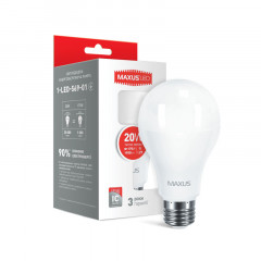 MAXUS Лампа светодиодная A80 20W 3000K 220V E27 1-LED-569-01 Будмен