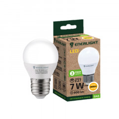 ENERLIGHT Лампа светодиодная G45 7Вт 3000K E27