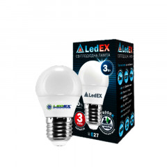 LEDEX Лампа світлодіодна G45 E27 3W 4000-4500K 220V LED150