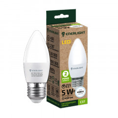 ENERLIGHT Лампа светодиодная С37 5Вт 4100K E27