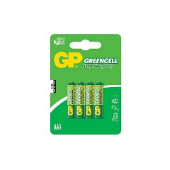 GP Батарейка GREENCELL 1.5V 24G-U4 сольова R03 AAA