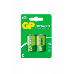 GP Батарейка GREENCELL 1.5V сольова 14G-U2 R14 C