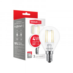 MAXUS Лампа світлодіодна 1-LED-547-01 G45 FM 4W 3000K 220V E14