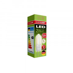 EUROLAMP Лампа LED капсульна пластик 2W G4 3000K 12V (100)