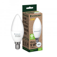 ENERLIGHT Лампа светодиодная С37 9Вт 4100K E14
