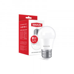 MAXUS Лампа світлодіодна G45 8W 4100K 220V E27