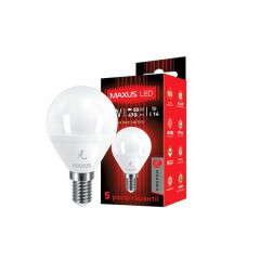 MAXUS Лампа світлодіодна G45 F 5W 3000K 220V E14 AP