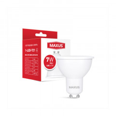 MAXUS Лампа світлодіодна MR16 7W 3000K 220V GU10