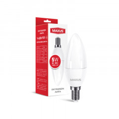 MAXUS Лампа світлодіодна C37 5W 3000K 220V E14