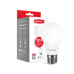 MAXUS Лампа светодиодная A65 12W 4100K 220V E27