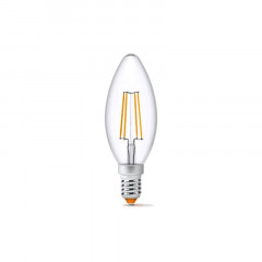 VIDEX Лампа LED Filament C37F 4W E14 3000K 220V Будмен