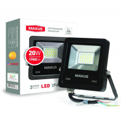 MAXUS Прожектор LED FLOOD LIGHT 20W 5000K