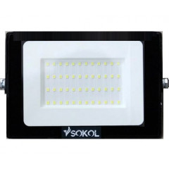 SOKOL Прожектор LED-SLT-50W 220В 3500lm 6500K алюм.корпус гартоване скло