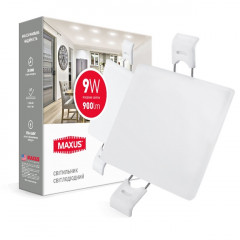MAXUS Світильник світлодіодний SP edge 9W 4100К (квадрат)