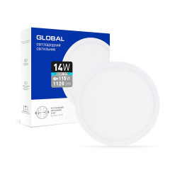 GLOBAL Світильник світлодіодний SP adjustable 14W 4100K (circle)