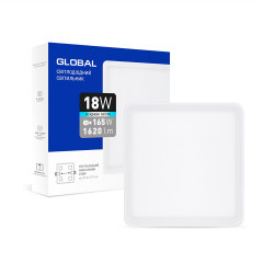 GLOBAL Світильник світлодіодний SP adjustable 18W 4100K (square)