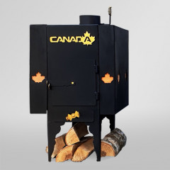 CANADA Піч на дровах з теплоаккумулятором Будмен