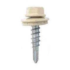 ТЕРЕМОК Гвинт покрів.метал з шестигр.гол.+EPDM 5.5х25 RAL 1015