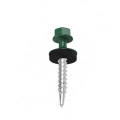 ТЕРЕМОК Гвинт покрів.метал з шестигр.гол.+EPDM 5.5х25 RAL 6005