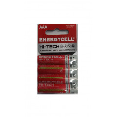 GP Батарейка сольова Energycell EN24HT-SB4 1.5V R03 AAA4 SHRUNK CARD PK блістер