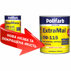 POLIFARB Эмаль ExtraMal ПФ-115 красный 0.9кг Будмен