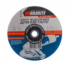 GRANITE Диск абразивний відрізний по металу 230х2.0х22.2мм
