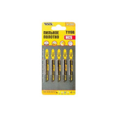 MASTER TOOL Полотно пильне для електролобзика швидких грубих криволінійних пропилів T119B 5шт