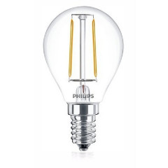 PHILIPS Лампа LED Classic 2-25W P45 E14 WW CL ND APR (филамент) Будмен