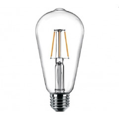 PHILIPS Лампа LED Classic 4-50W ST64 E27 WW CL ND APR (филамент) Будмен