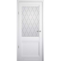 LUXDOORS Полотно дверне зі склом Vinil Рим білий скло мателюкс Гранд 700мм