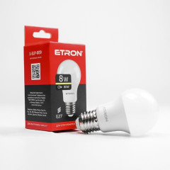 ETRON Лампа светодиодная Light Power A55 8W 3000K E27 Будмен