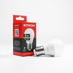 ETRON Лампа світлодіодна Light Power G45 8W 3000K 220V E27