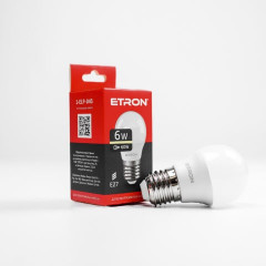 ETRON Лампа светодиодная Light Power G45 6W E27 3000