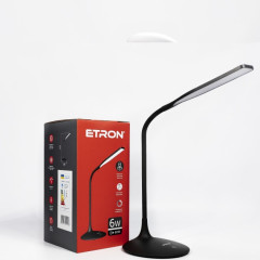 ETRON Лампа настільна світлодіодна Desk Lamp delta 6W 4200K Black