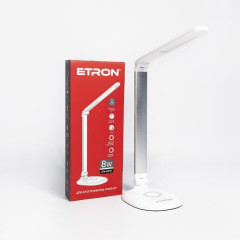 ETRON Лампа настільна світлодіодна Desk Lamp step 8W 3000-6000K White-silver