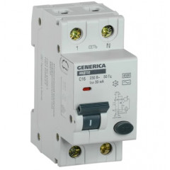 GENERICA Автоматичний вимикач диф. струму АВДТ 32 C16