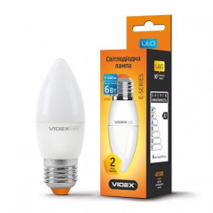 VIDEX Лампа LED с/д C37e 7W E27 4100K 220V Будмен