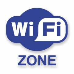 Табличка Зона Wi-Fi (розмір 160х135 мм самоклейка) Будмен