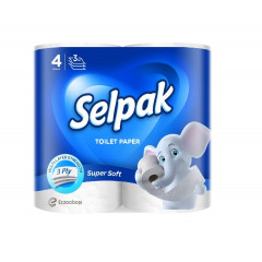 SELPAK Папір туалетний білий 4шт