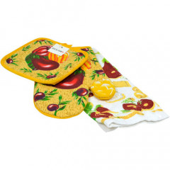 ОСЕЛЯ Набор кухонный "Овощи": прихватка перчатка полотенце 71-72-038
