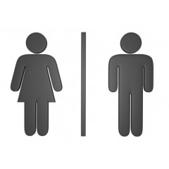 Комплект з двох табличок позначення туалету "Жіночий/Чоловічий"